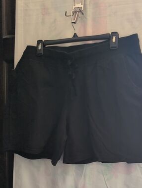 Hanes Black Women's Athletic Drawstring Shorts
